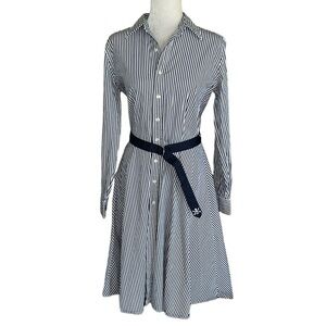 EUC Ralph Lauren Blue Label Striped Shirt Dress